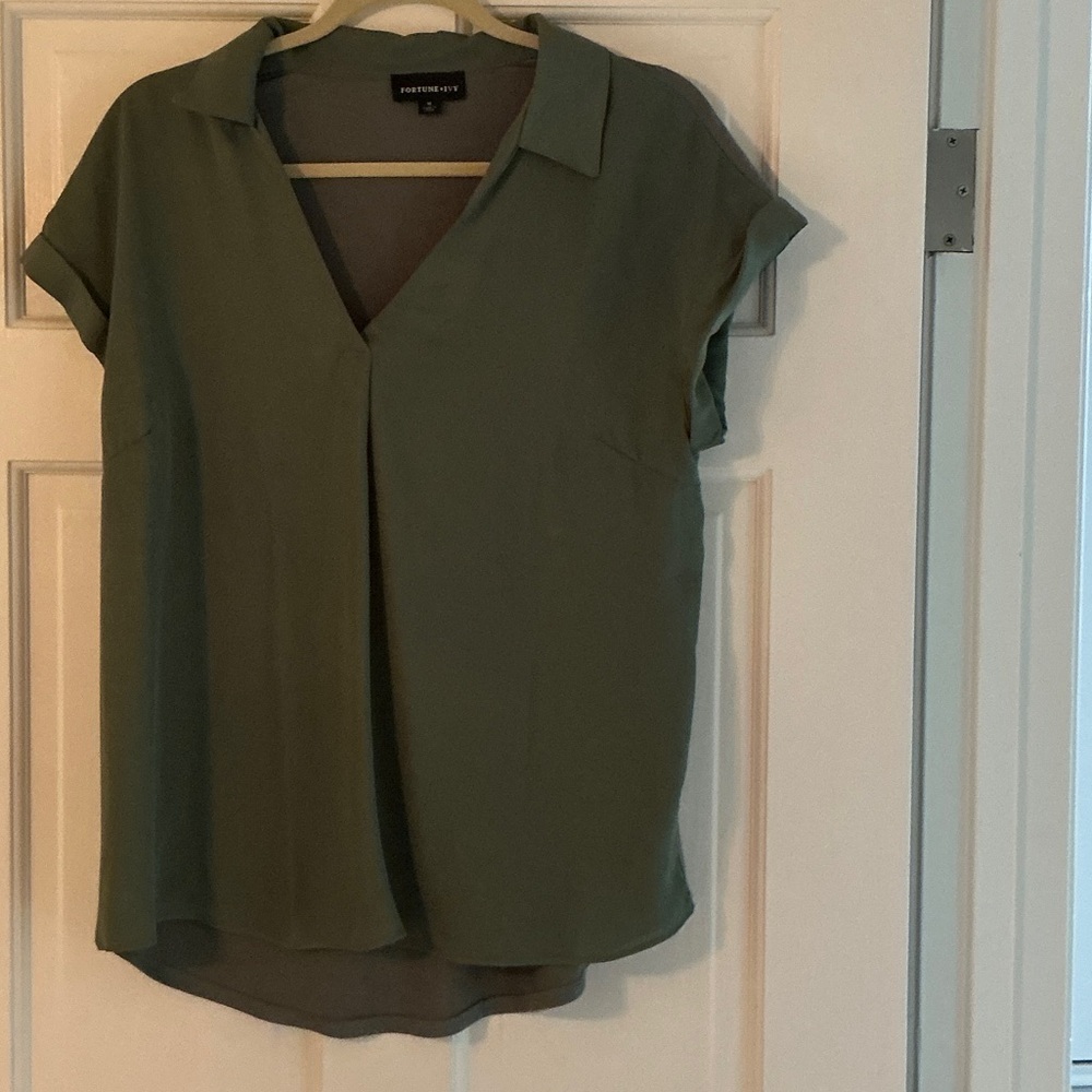Chic Olive Blouse by Forever 21